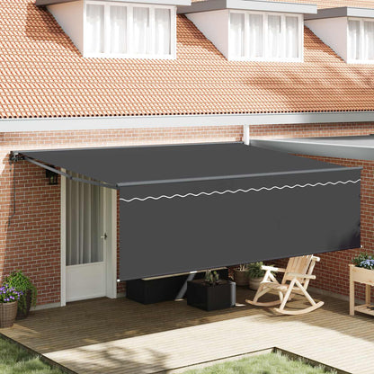 Tenda Retrattile Antracite 450 Ãƒâ€” 350 cm Poliestere e Alluminio