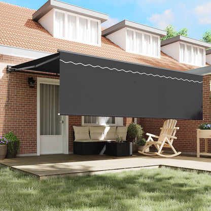 Tenda Retrattile Antracite 450 Ãƒâ€” 350 cm Poliestere e Alluminio