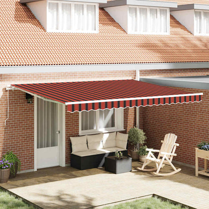 Tenda da Sole Arancione e Marrone 450 x 300 x 165 cm