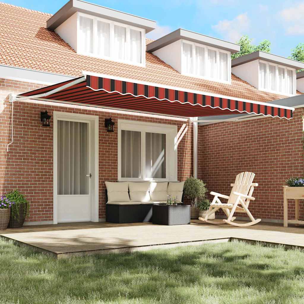 Tenda da Sole Arancione e Marrone 450 x 300 x 165 cm