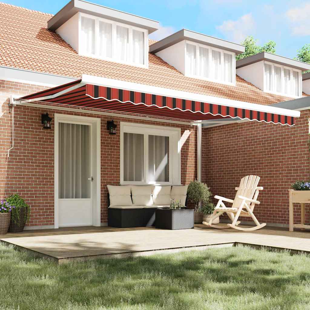Tenda da Sole Arancione e Marrone 450 x 300 x 165 cm
