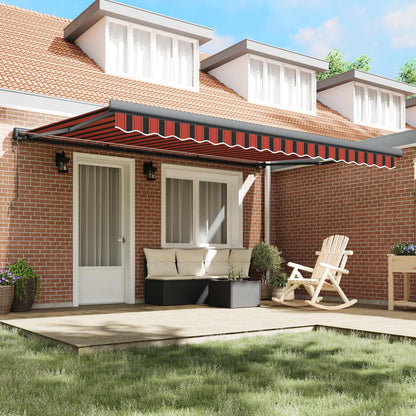 Tenda da Sole Arancione e Marrone 450 x 300 x 165 cm