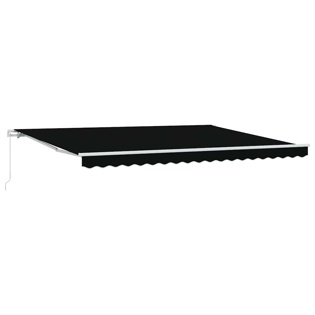 Tenda Retrattile Nero 450 × 300 cm Poliestere e Alluminio