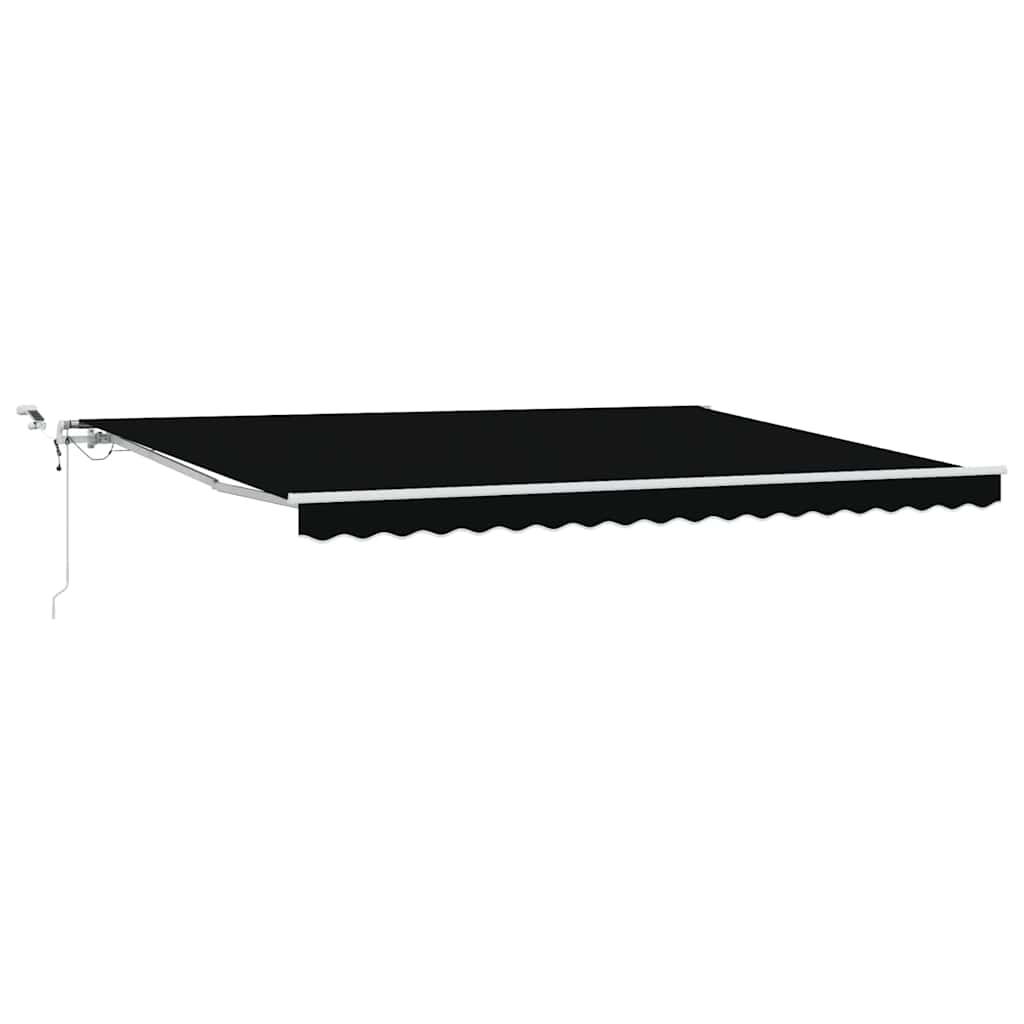 Tenda Retrattile Nero 450 × 300 cm Poliestere e Metallo
