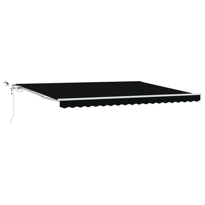 Tenda Retrattile Nero 450 × 300 cm Poliestere e Metallo