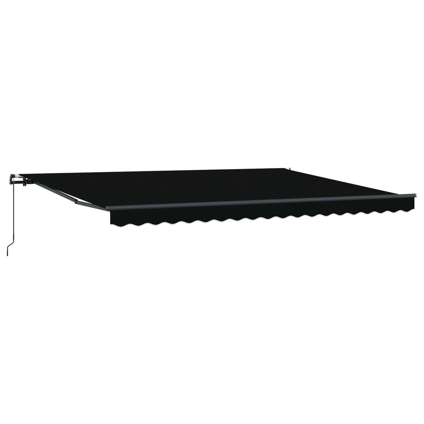 Tenda Retrattile Nero 450 × 300 cm Poliestere e Acciaio