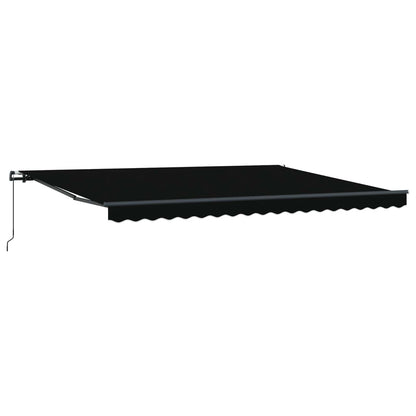 Tenda Retrattile Nero 450 × 300 cm Poliestere e Acciaio