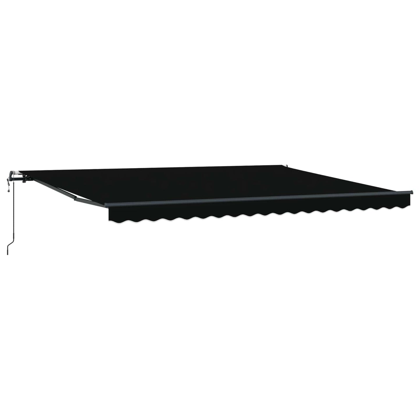 Tenda Retrattile Nero 450 × 300 cm Tessuto e Alluminio