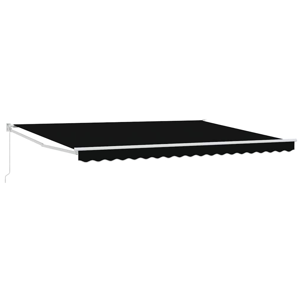 Tenda Retrattile Nero 450 × 300 cm Poliestere e Alluminio