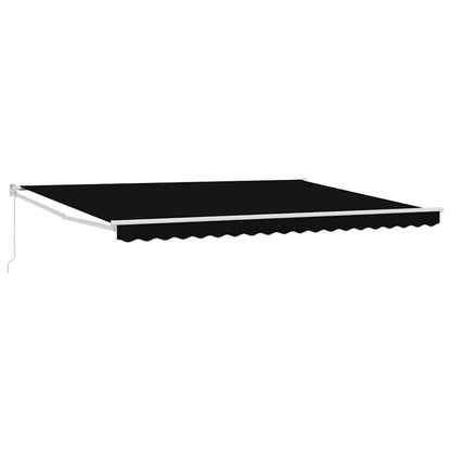 Tenda Retrattile Nero 450 × 300 cm Poliestere e Alluminio