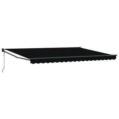Tenda Retrattile Nero 450 × 300 cm Poliestere e Alluminio