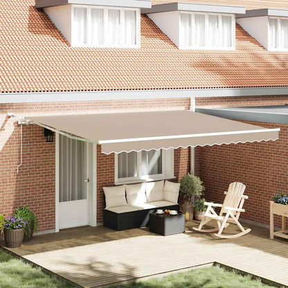 Tenda Retrattile Beige 450 Ã— 300 cm Poliestere e Metallo