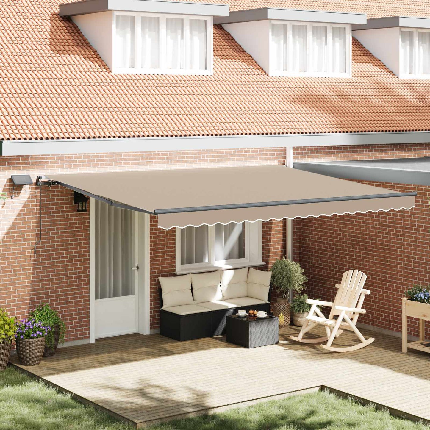 Tenda Retrattile Beige 450 Ã—300 cm Tessuto