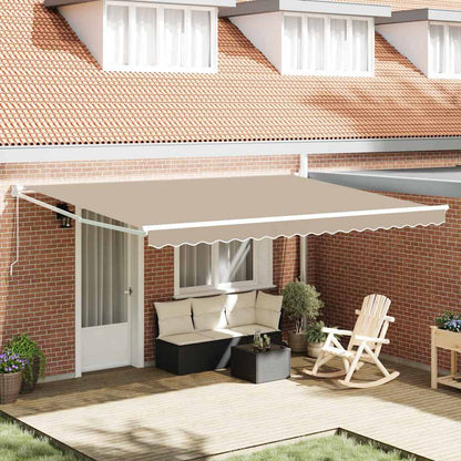 Tenda da Sole Beige 4,5 Ãƒâ€” 3 m Poliestere e metallo