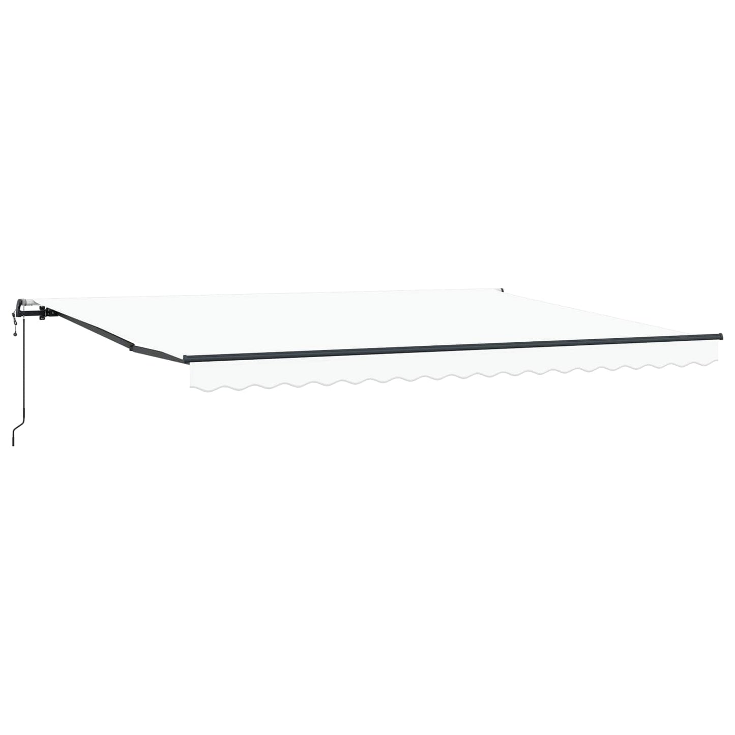 Tenda Retrattile Bianco 450 Ãƒâ€” 300 cm Tessuto e Alluminio