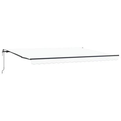Tenda Retrattile Bianco 450 Ãƒâ€” 300 cm Tessuto e Alluminio