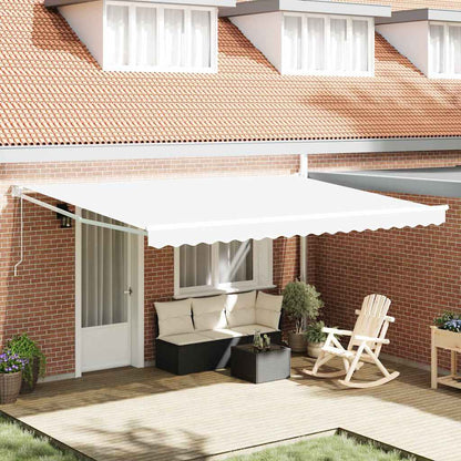 Tenda da Sole Bianco 450 x 300 x 165 cm Poliestere e Metallo