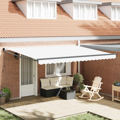 Tenda da Sole Bianco 450 x 300 x 165 cm Poliestere e Metallo