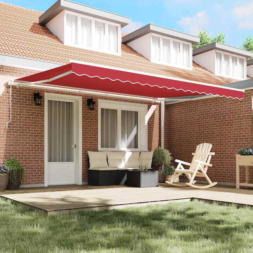 Tettuccio Elettrico Retrattile Rosso 450 × 300 cm