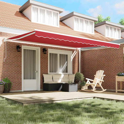 Tenda da Sole Rosso 450 x 300 x 165 cm Poliestere e Metallo