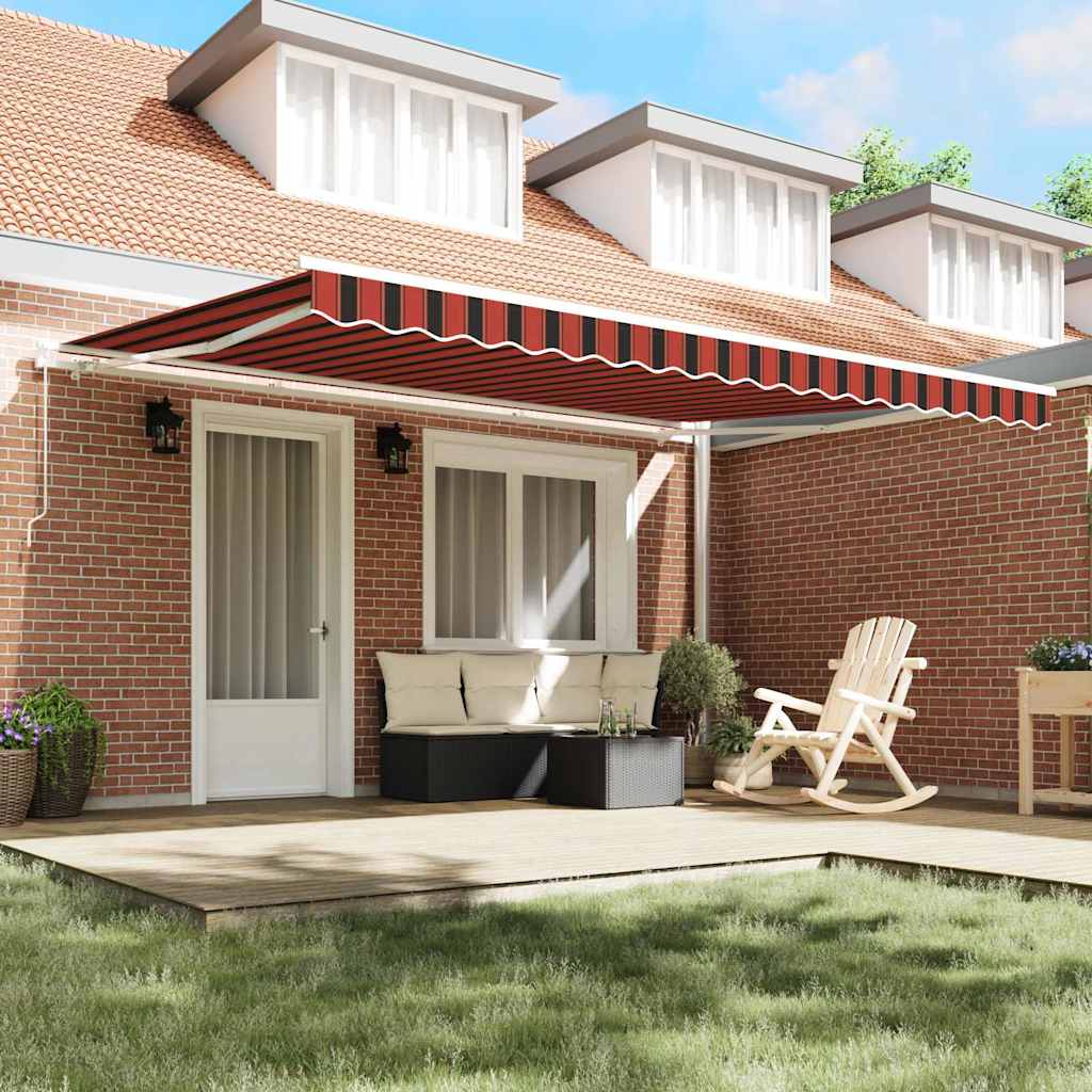 Tenda da Sole Arancione e Marrone 450 x 350 x 165 cm Poliestere