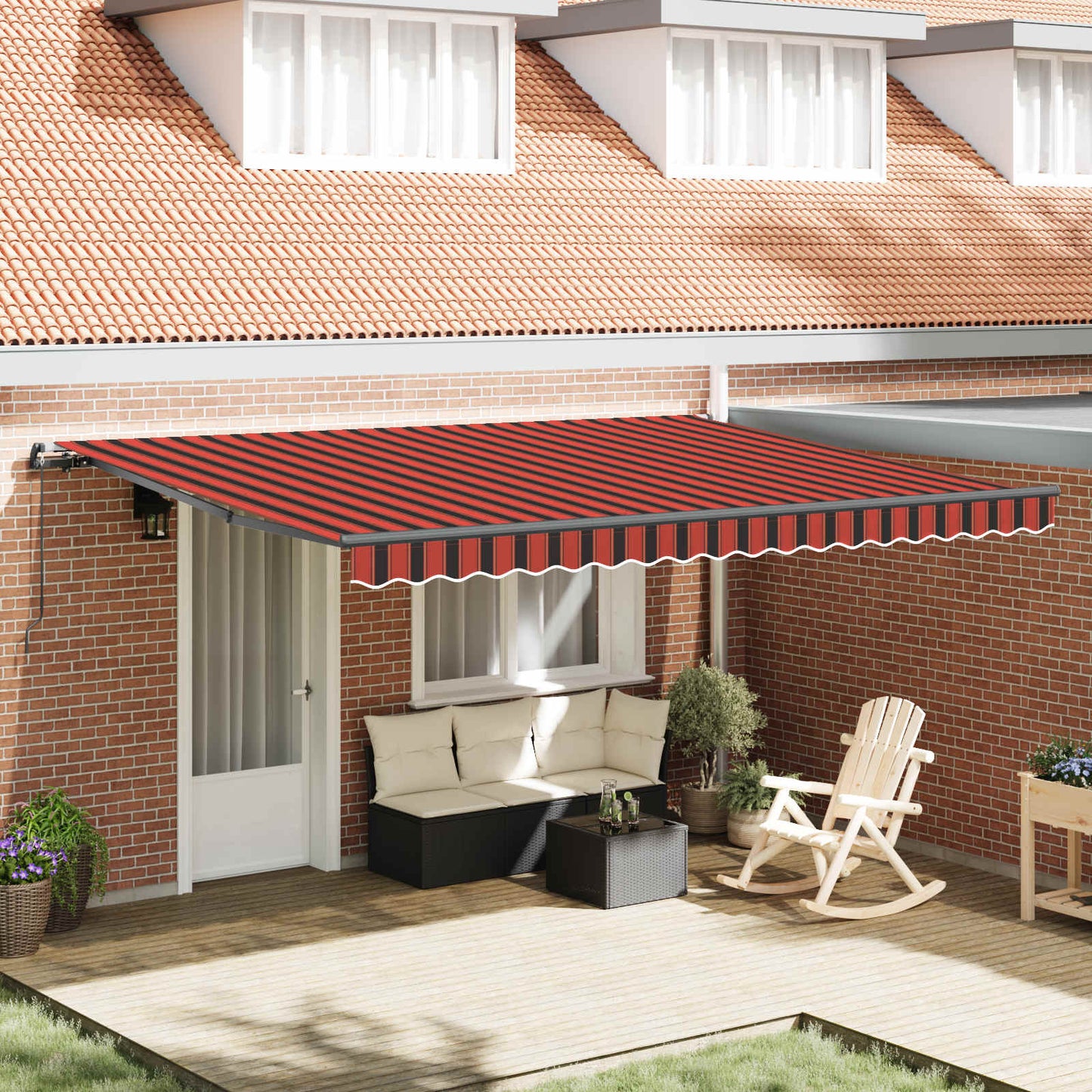 Tenda Retrattile arancione e marrone 450 Ã— 350 cm