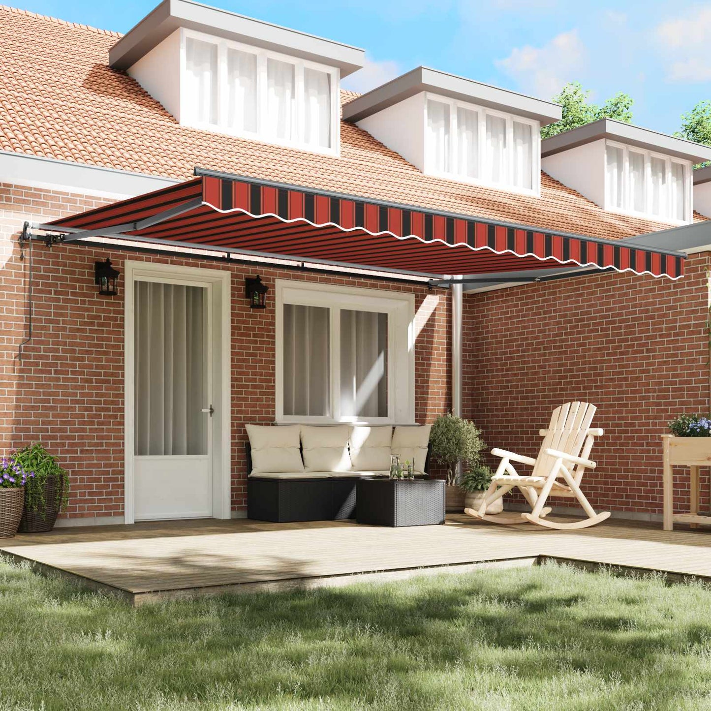 Tenda Retrattile arancione e marrone 450 Ã— 350 cm