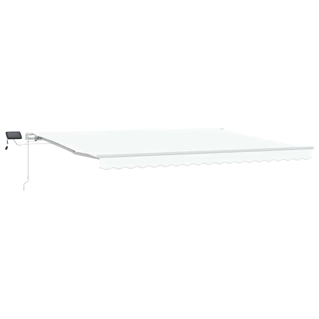 Tenda Retrattile Bianco 450 Ãƒâ€” 350 cm Tessuto e acciaio