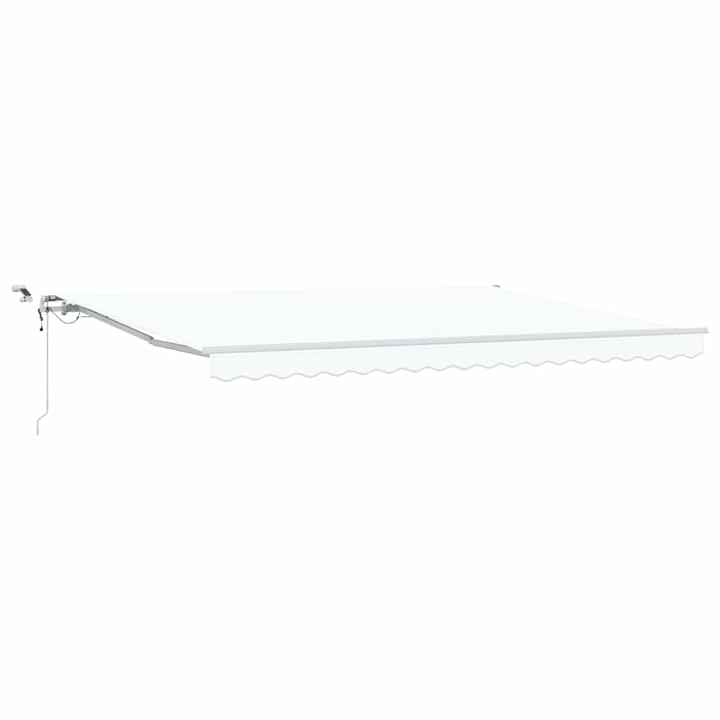 Tenda Retrattile Bianco 450 Ã— 350 cm Poliestere e Metallo