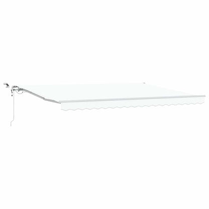 Tenda Retrattile Bianco 450 Ã— 350 cm Poliestere e Metallo