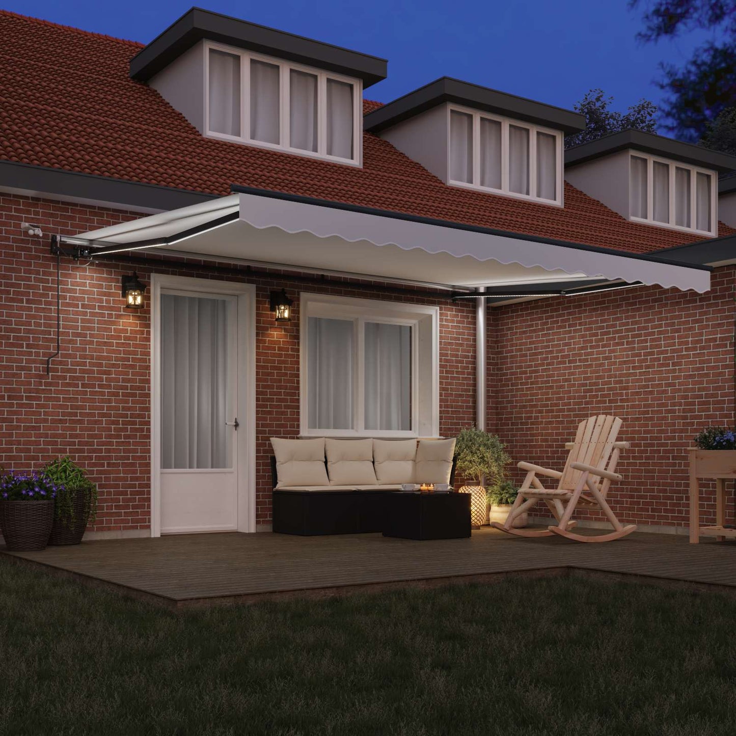 Tessuto per Tenda con Bianco 450 Ãƒâ€” 350 cm Poliestere