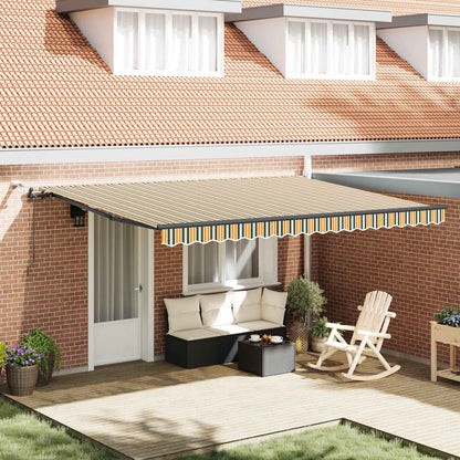 Tessuto per Tenda con Verde e giallo 450 Ã— 350 cm Poliestere