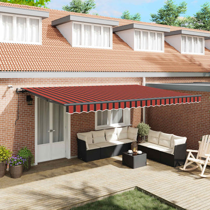 Tessuto per Tenda arancione e marrone 500 Ãƒâ€” 300 cm Poliestere