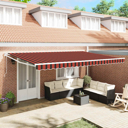 Tenda da Sole Arancione e Marrone 500 x 300 x 165 cm