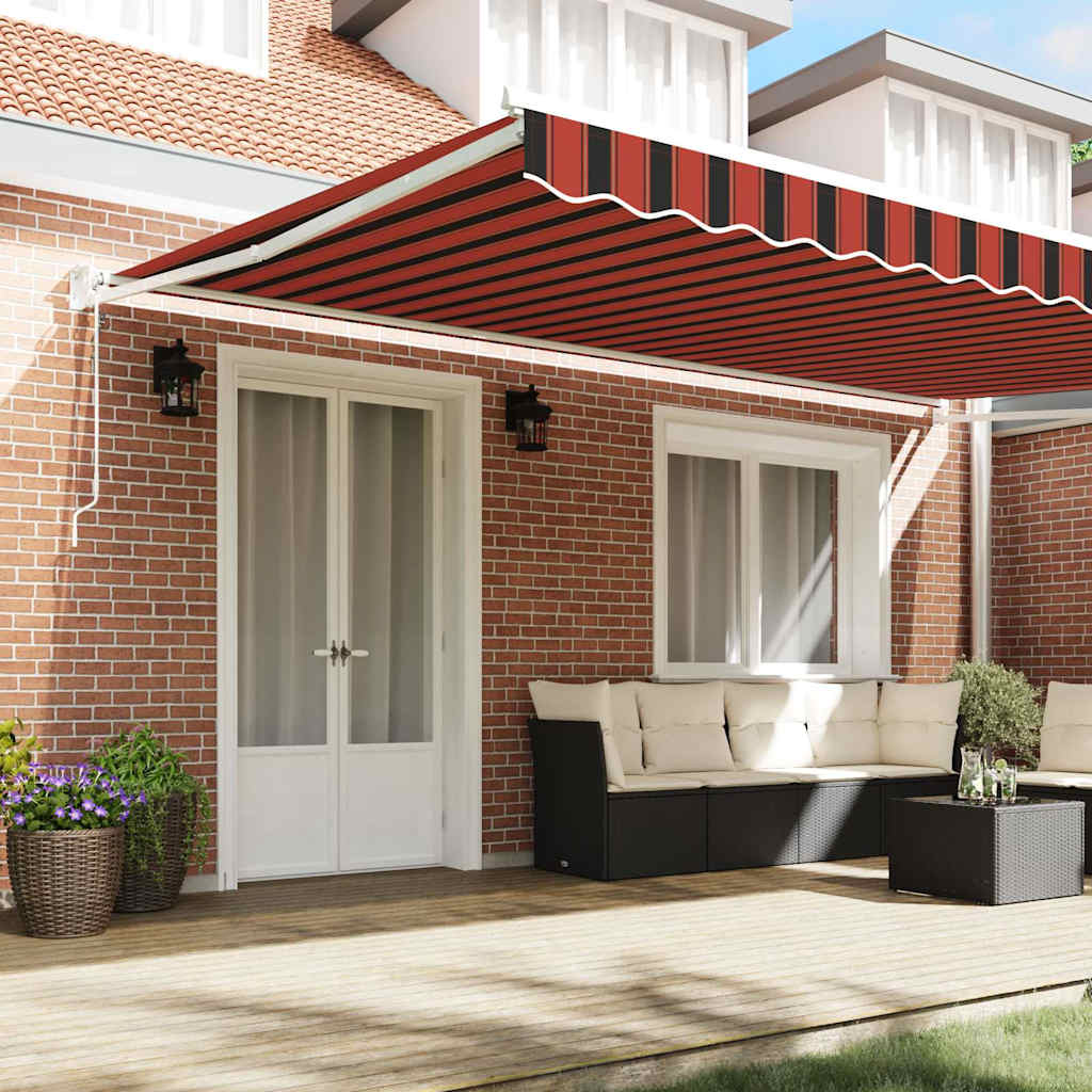 Tenda da Sole Arancione e Marrone 500 x 300 x 165 cm