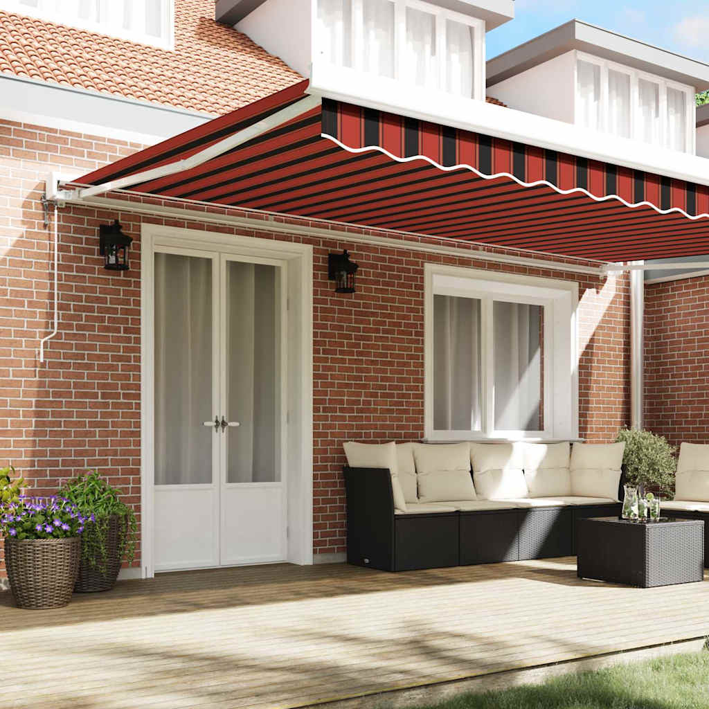 Tenda da Sole Arancione e Marrone 500 x 300 x 165 cm