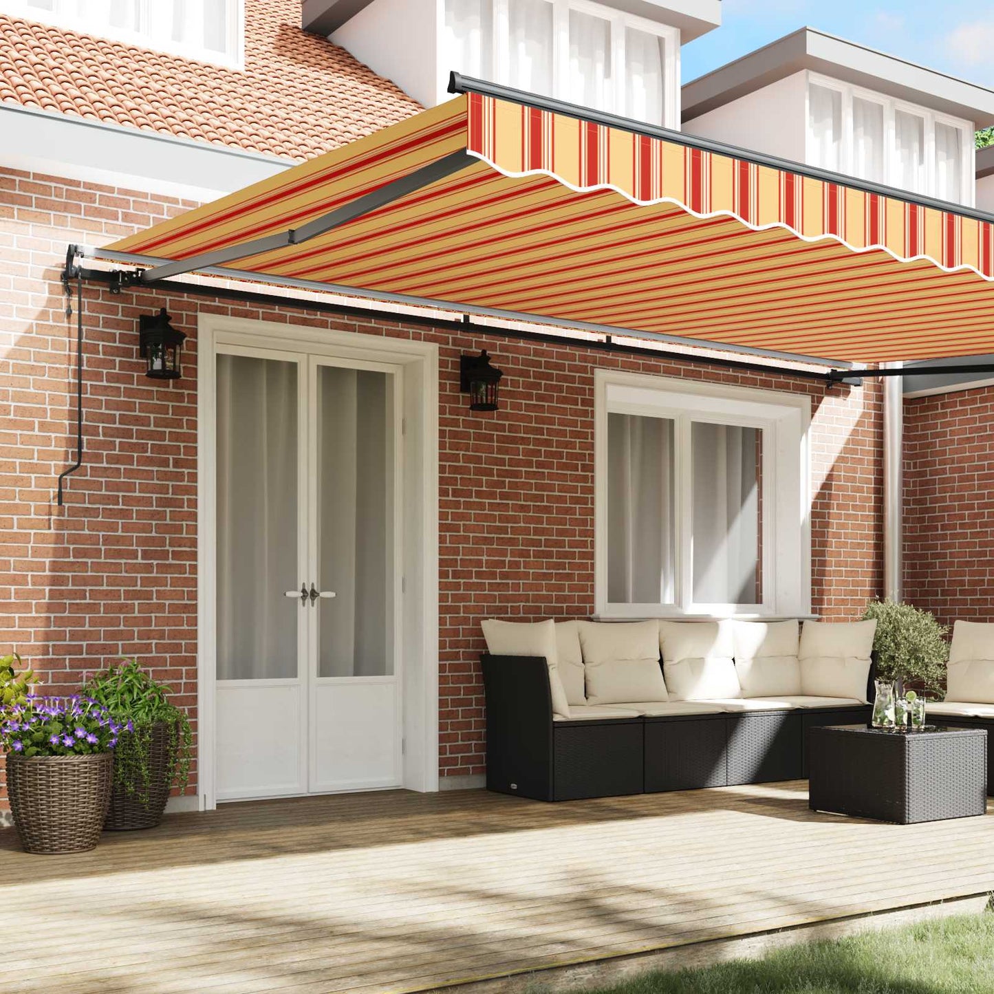 Tenda Retrattile Giallo e Arancione 500 Ãƒâ€” 300 cm