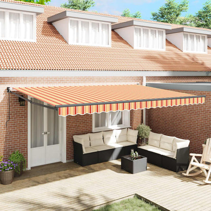 Tenda da Sole Giallo e Arancione 500 x 300 x 165 cm