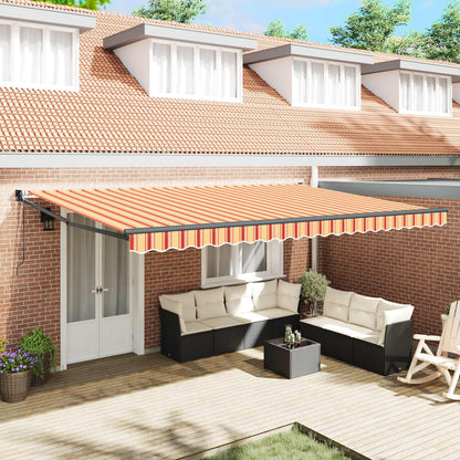 Tenda da Sole Crema 500 x 300 x 165 cm Poliestere e Metallo