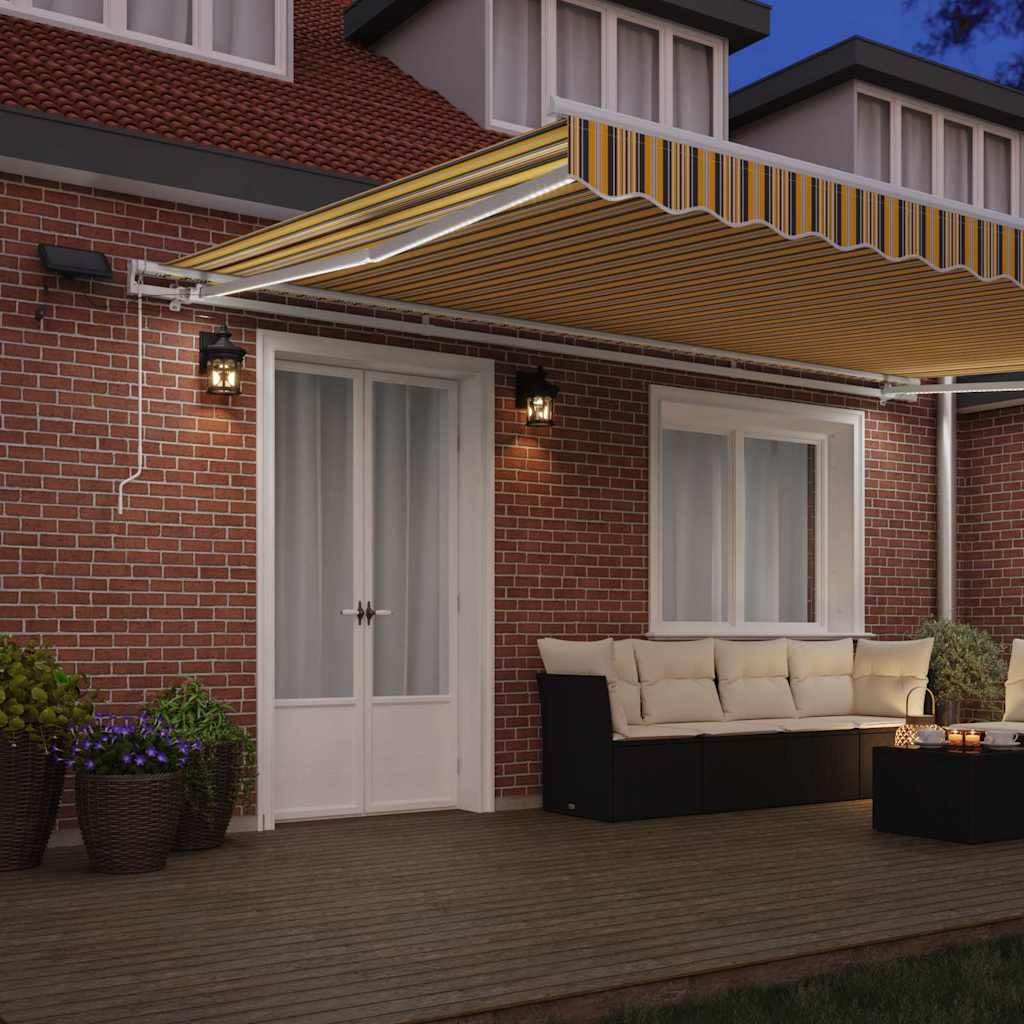 Tenda Retrattile Multicolore 500 Ãƒâ€” 300 cm Tessuto e acciaio