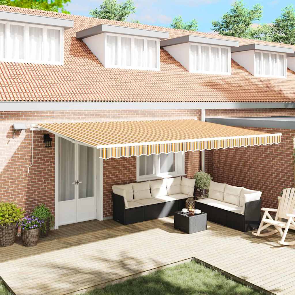 Tenda Retrattile Multicolore 500 Ãƒâ€” 300 cm Tessuto e acciaio