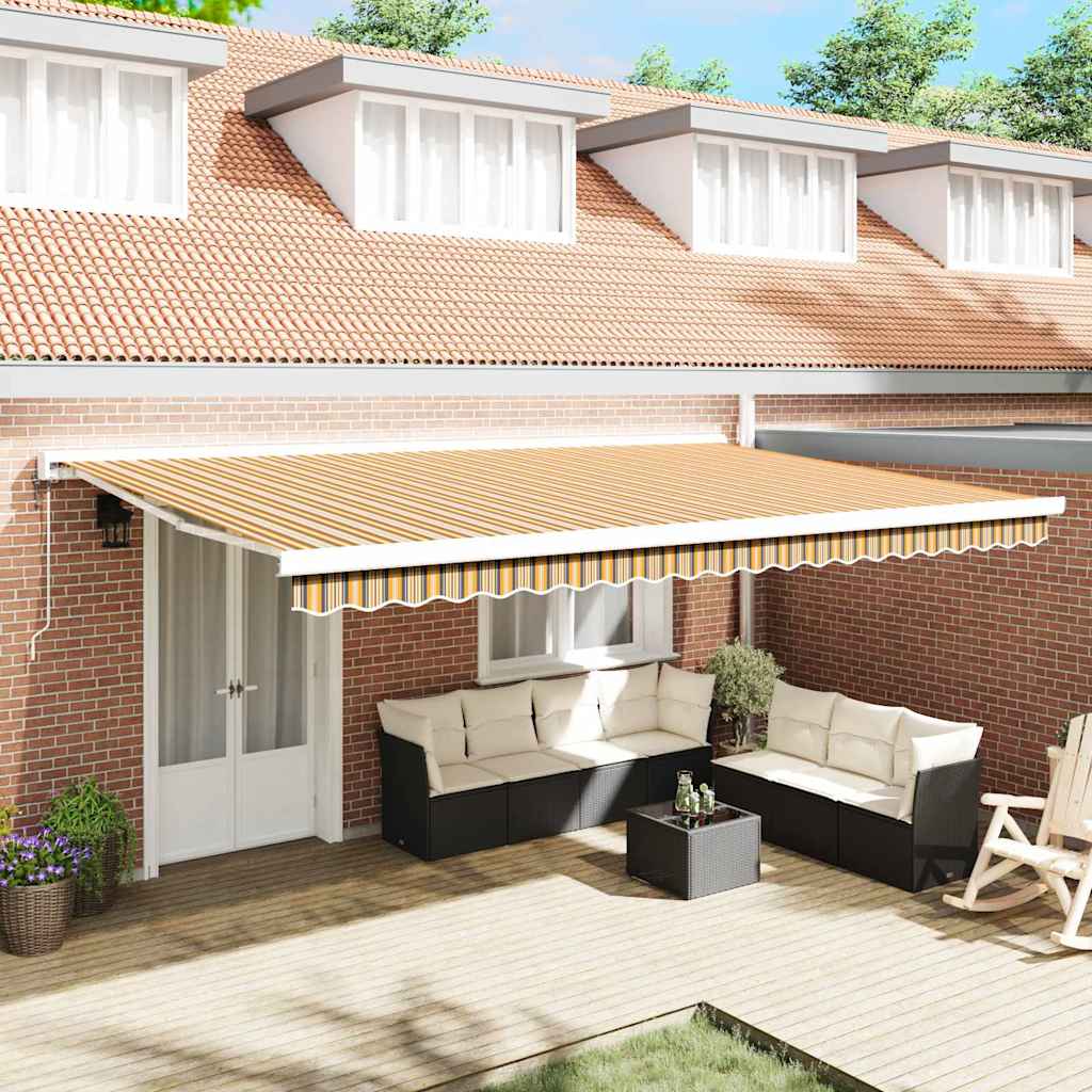 Tenda da Sole Multicolore 500 Ã— 300 cm Poliestere e Alluminio