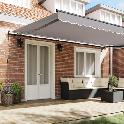 Tenda Retrattile Grigio chiaro 500 Ã— 300 cm Tessuto e Alluminio