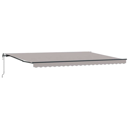 Tenda Retrattile Grigio chiaro 500 Ã— 300 cm Tessuto e Alluminio