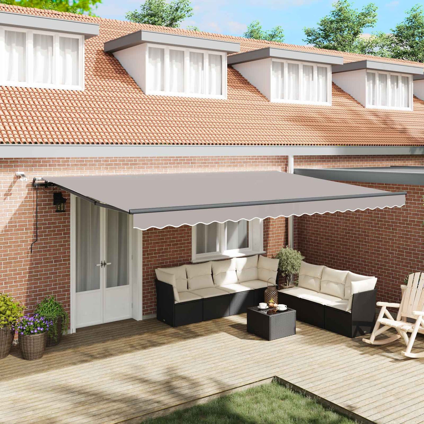 Tessuto per Tenda con Grigio chiaro 500 Ãƒâ€” 300 cm Poliestere