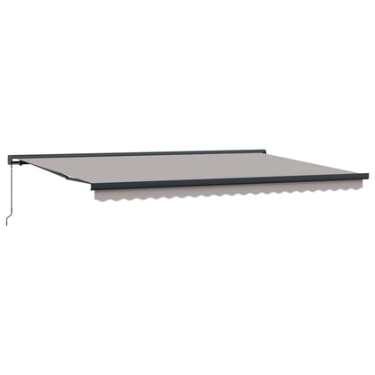 Tenda Retrattile Grigio chiaro 500 Ã— 300 cm Tessuto e Metallo
