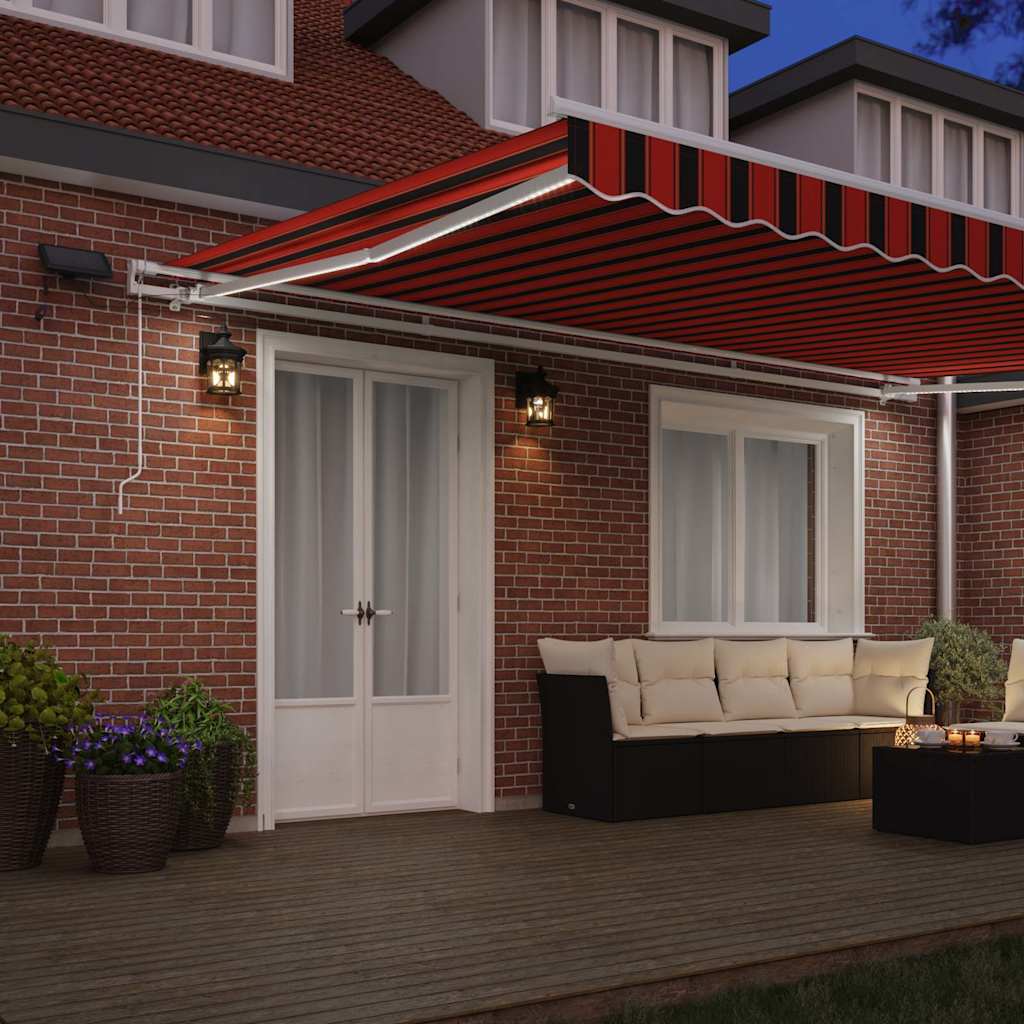 Tenda Retrattile con arancione e marrone 500 Ã—350 cm Tessuto