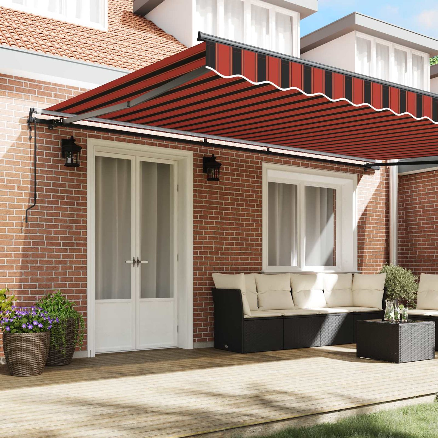 Tenda Retrattile Arancione e Marrone 500 Ãƒâ€” 350 cm