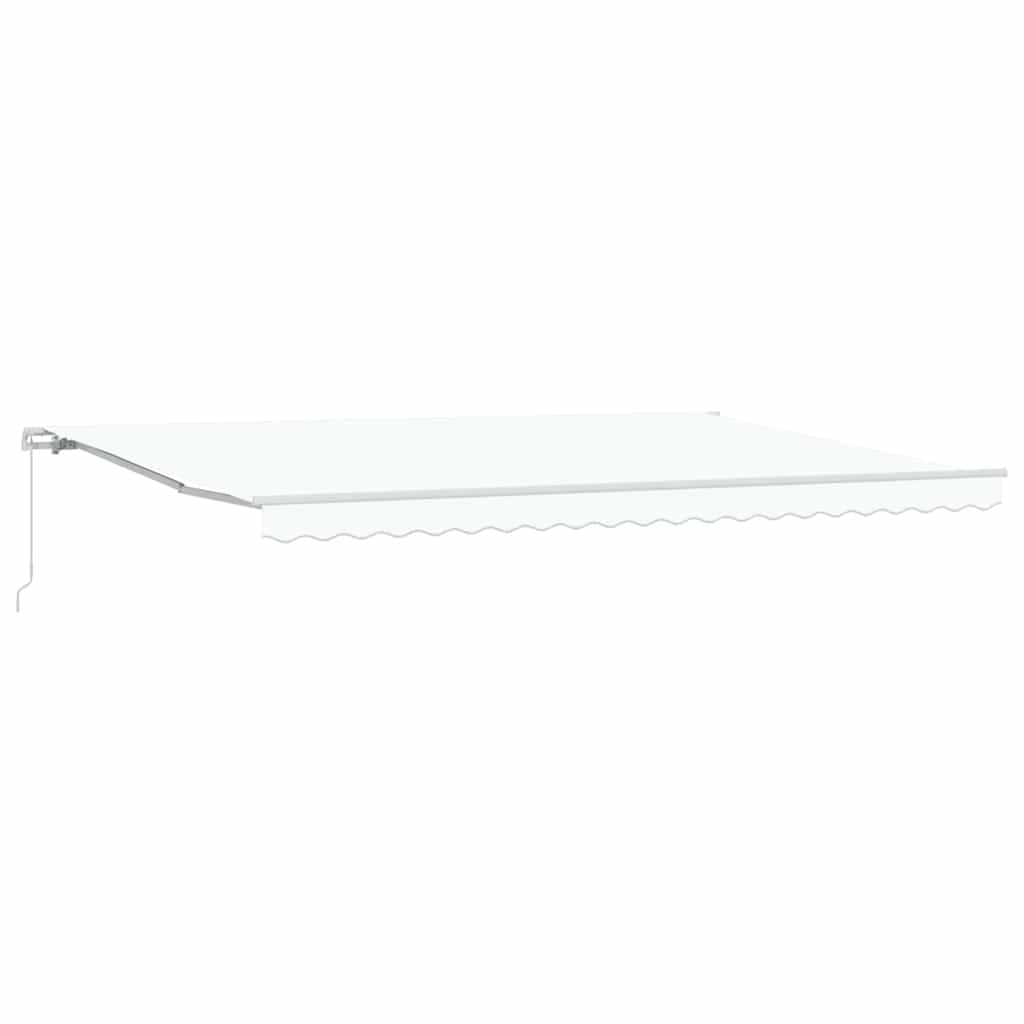 Tenda Retrattile Bianco 500 Ãƒâ€” 350 cm Poliestere e Alluminio