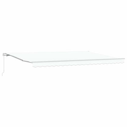 Tenda Retrattile Bianco 500 Ãƒâ€” 350 cm Poliestere e Alluminio